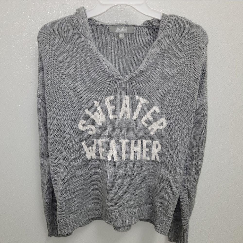 Marled Reunited Clothing Sweater Weather Lightweight Hoodie Sweater Grey Medium